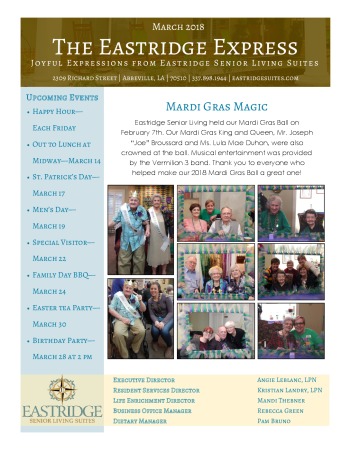 thumbnail of Eastridge Senior Living March 2018 Newsletter