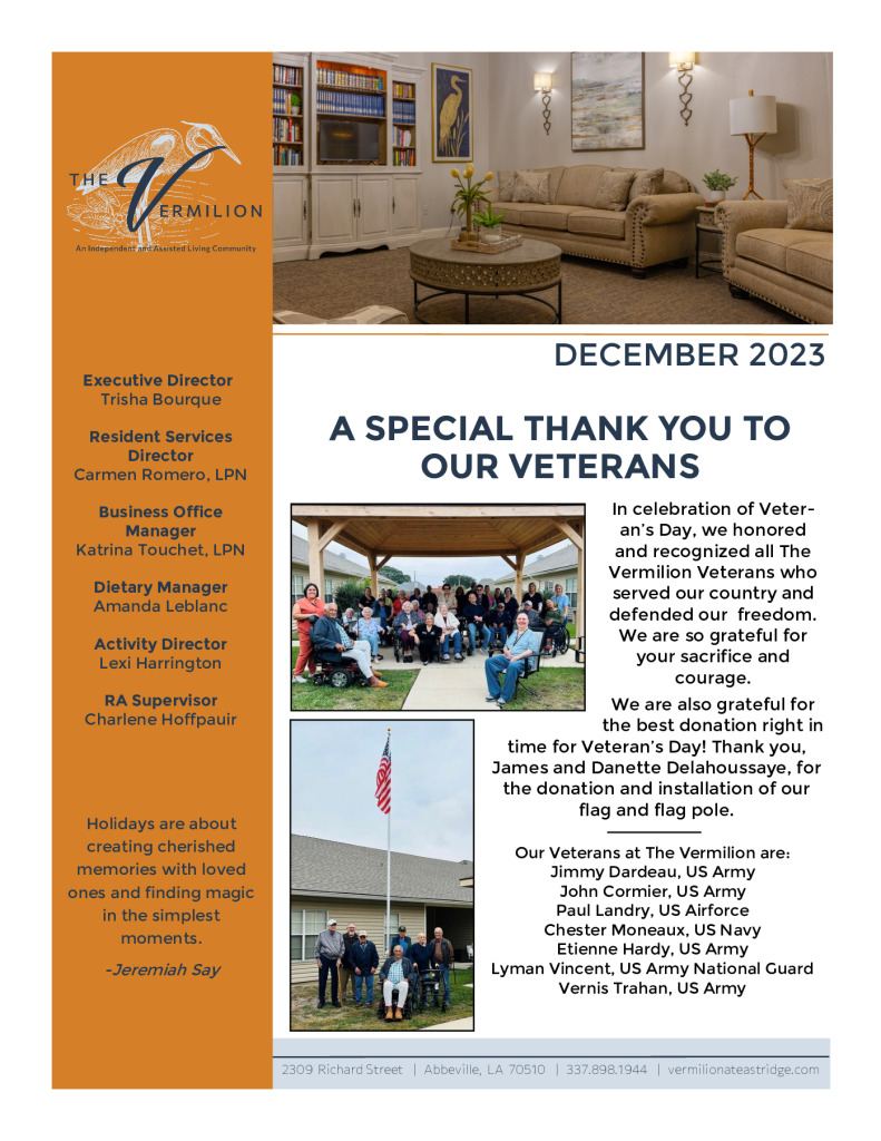 thumbnail of The Vermilion December 2023 Newsletter FINAL